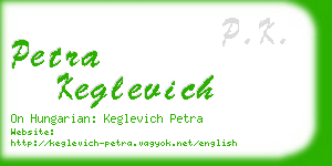 petra keglevich business card
